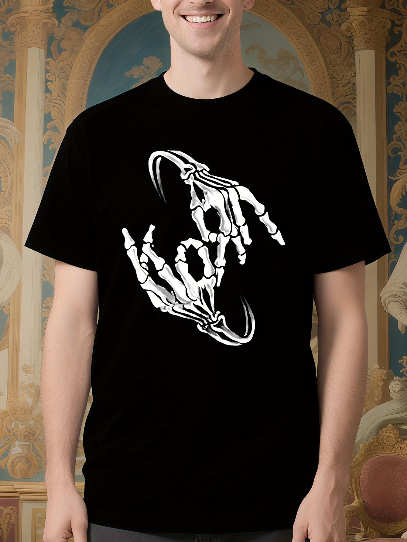 Heavy Metal Graphic Tee - Korn Band Skeleton Bone Logo Sh... XXXXL