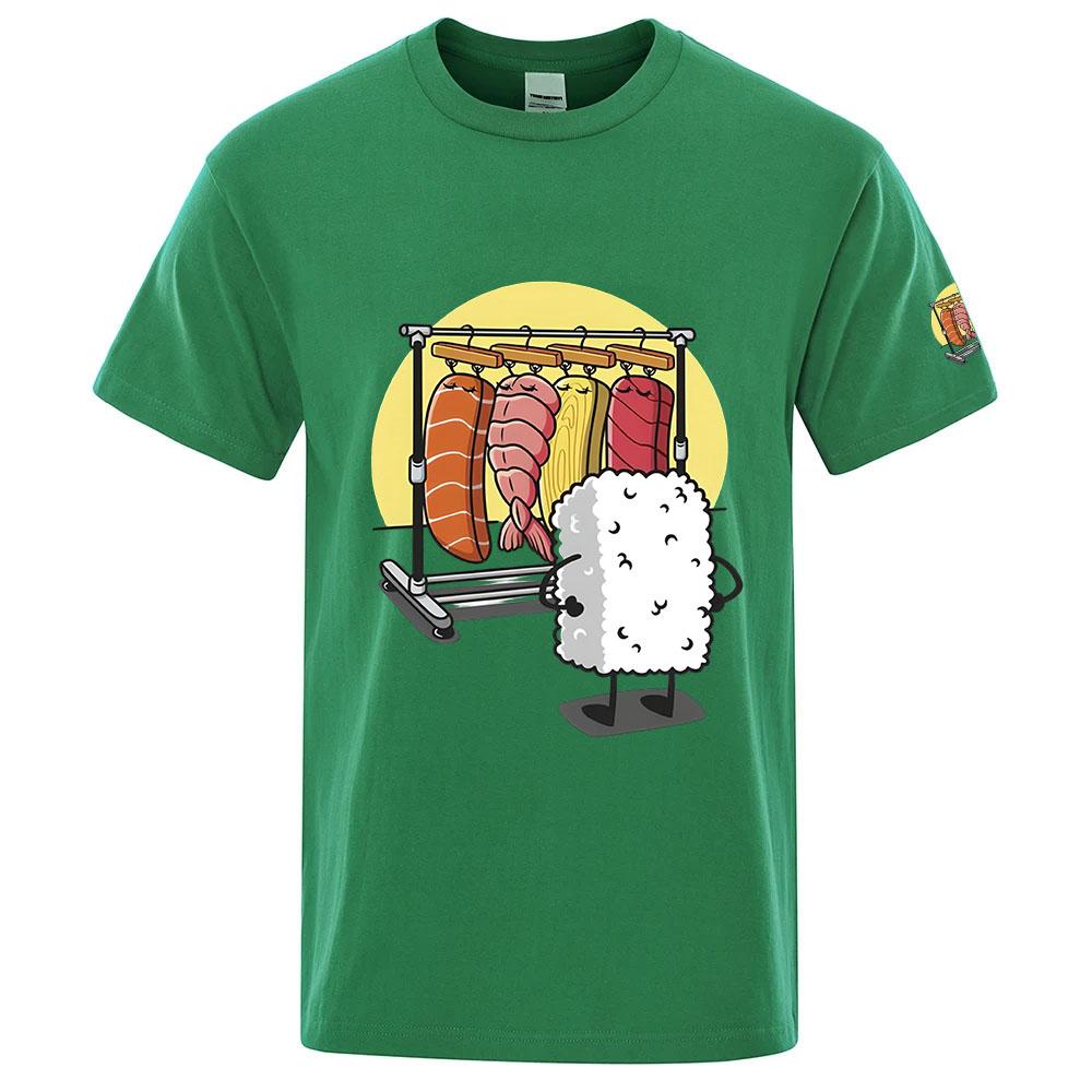 Original Design Unisexs Funny Sushi Wardrobe Shirt Round Neck Short Sleeve TShirt Summer New Plush Fashion EyeCatching Top