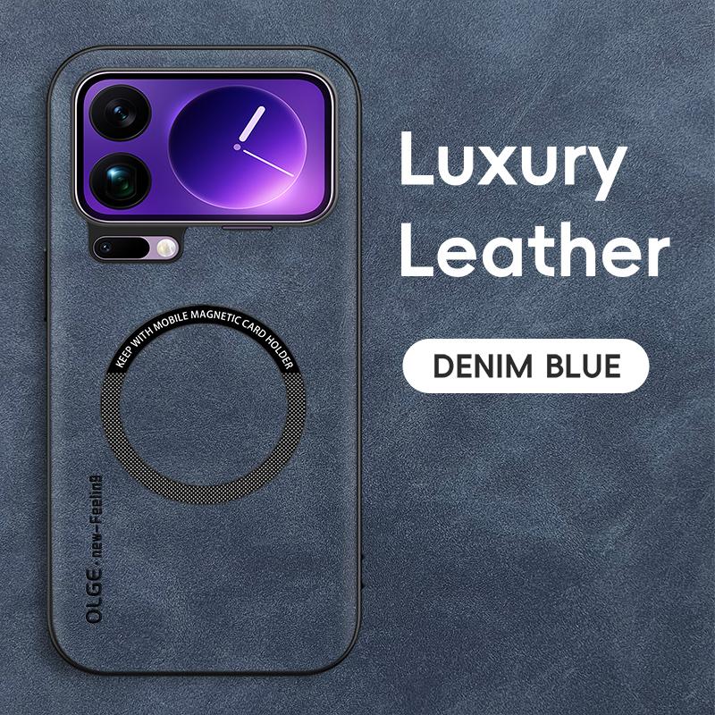 Retro Leather Soft Case for Xiaomi 17 Pro Max 15T 15 14T 14 13T 13 12T 12 11T 11 Pro Lite Magnetic Wireless Charging Back Cover