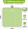Extra Large 3 Layer Picnic Blanket, Waterproof Thickened Foldable Outdoor Mat for Beach Camping Park Home