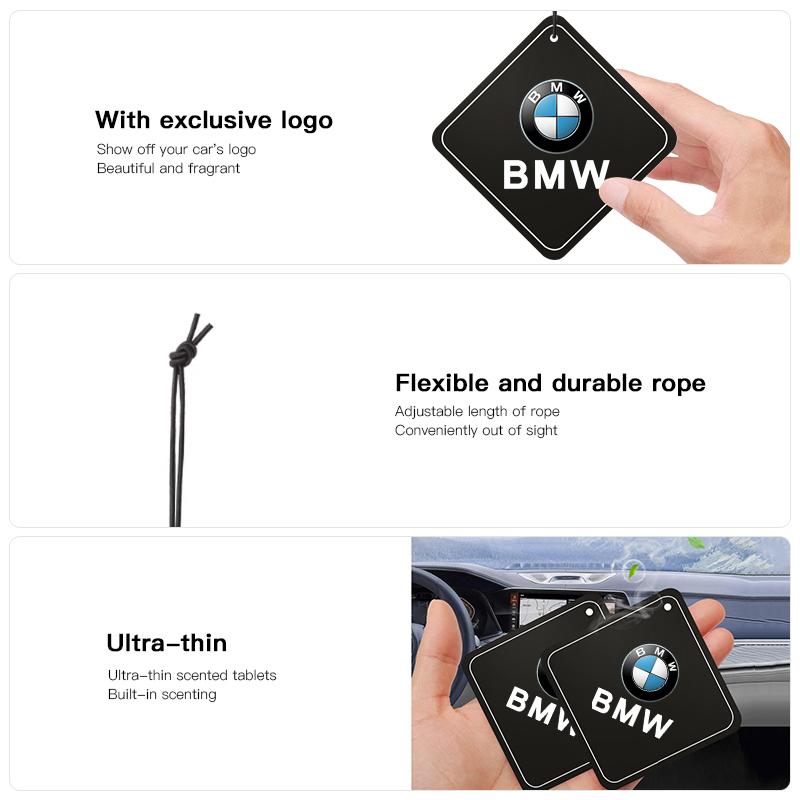 NNEJ4 Car Fragrance Tablets Air Freshener Perfume Decoration Pendant For BMW F30 F10 E90 F20 E46 E60 E70 E39 X6 Car Flavoring Keychain