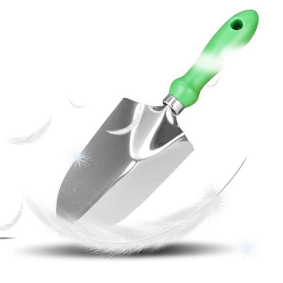 Gardening Tool Set Stainless Steel Trowel with Non-Slip Handle Transplanter Tool Hand Rake with Storage Tote Gift