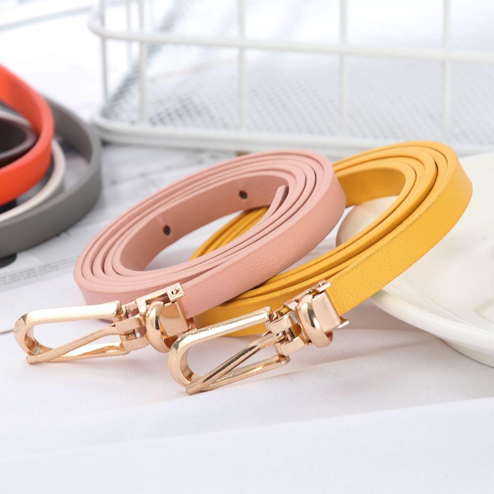 Fashion Sweater Graceful Dress Strap Adjustable Belt Thin Skinny Waistband Faux Leather Belts
