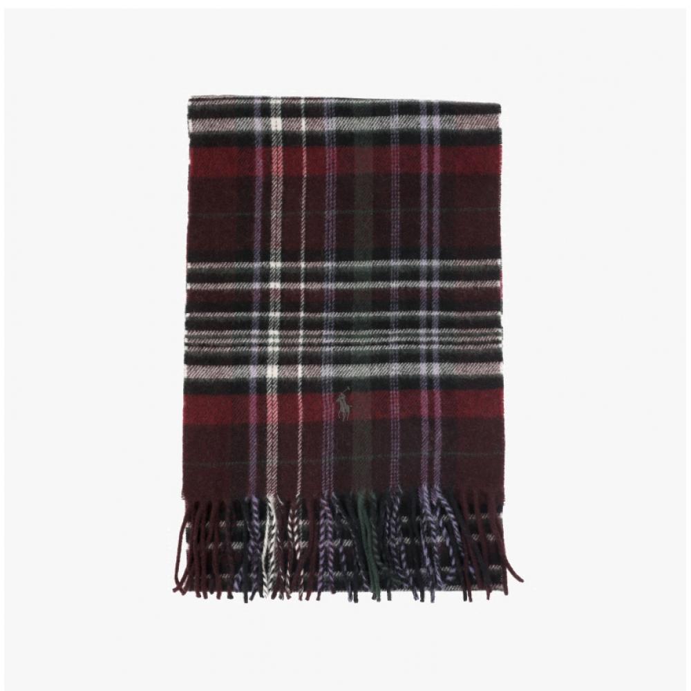 Polo Ralph Lauren Fringe Plaid Check Scarf Pc0999 614