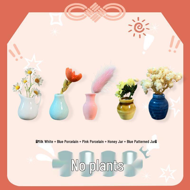 Handmade 3D Ceramic Vase Magnet for Hydroponic Plants & Flowers