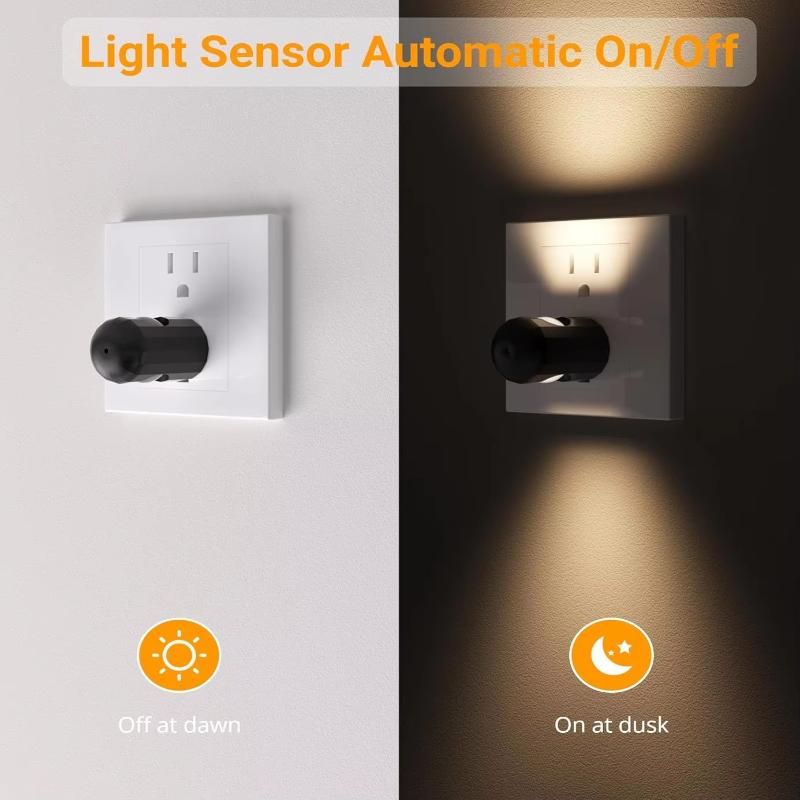 220V Mini LED Night Light with Twilight Sensor Plug in for EU US Socket Energy Efficient Lamp for Baby Room