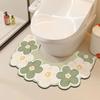 Quick Drying Toilet Mat Water Absorbing U-shaped Floor Mat Beautiful Door Mat Carpet  Toilet Room