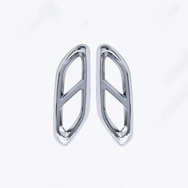 

For Mercedes Benz GLC Class X254 GLC260 GLC300 AMG + Car Rear Exhaust Muffler Pipe Cover Trim Tail Throat Frame Electroplated silver