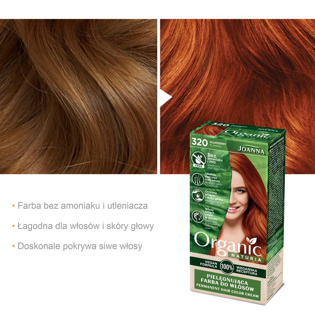 Naturia Elite Certified Organic Intense Hair Dye 150ml - Vibrant Fiery Red Shade #320