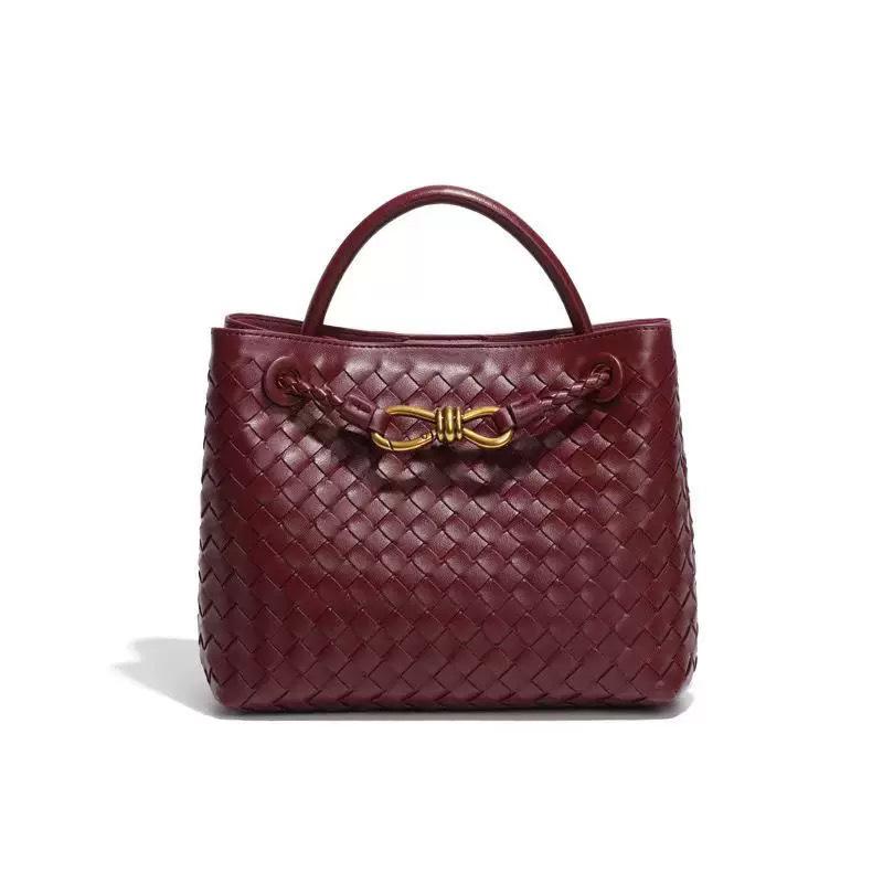 Woven Metal Rope Buckle Multi-Use Tote: Large Capacity Handbag & Crossbody Bag