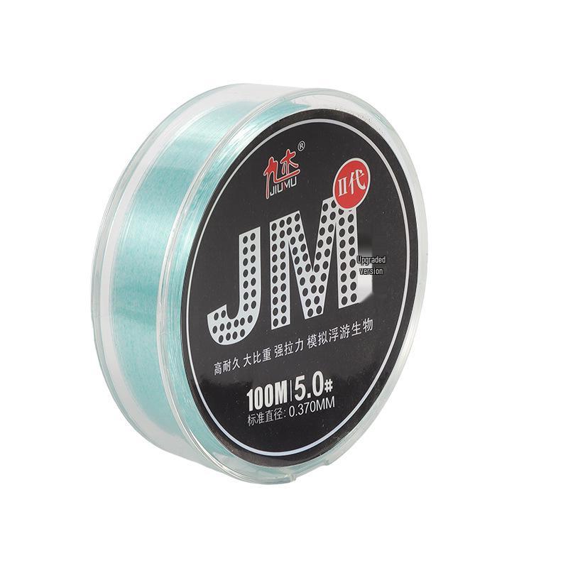 Jiumu 100m Wear-Resistant Nylon Fishing Line - Invisible, Imported, Ideal for Main Line & Leader In Taiwan Fishing.