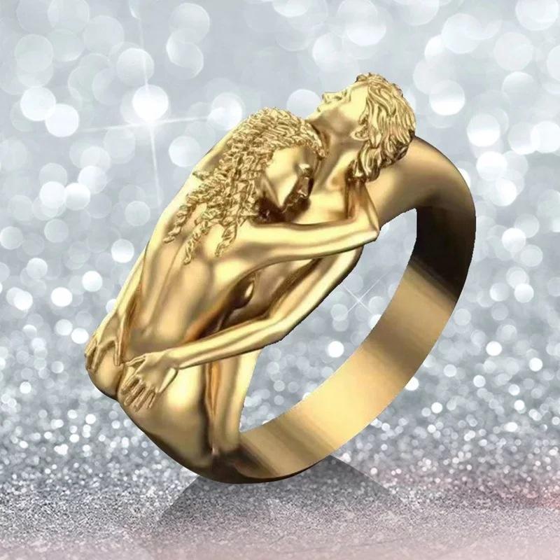 Popular Fashion Rings with Exquisite Creativity, Multi Person Couples' Palm Sized Beauties, Exaggerated Series of Character Rings