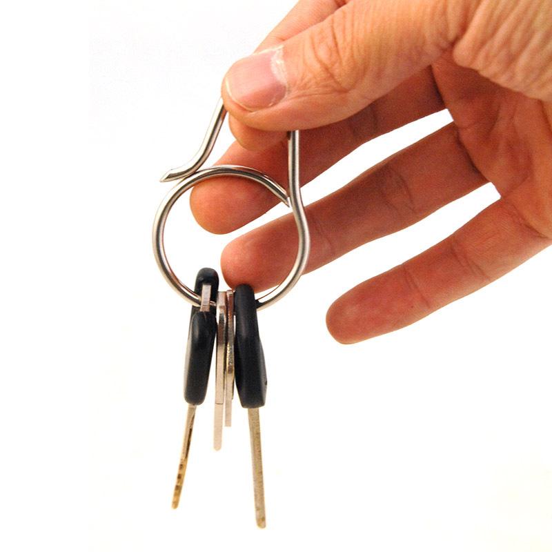 Quick-Release Titanium Keychain: Creative Key Ring Pendant & Men s Waist Hanger