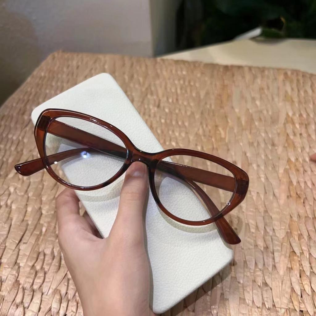 Black Oval Computer Glasses Frame Women Men Anti Blue Light Glasses Ellipse Eyewear Blocking Optical Spectacle Round Eyeglasses