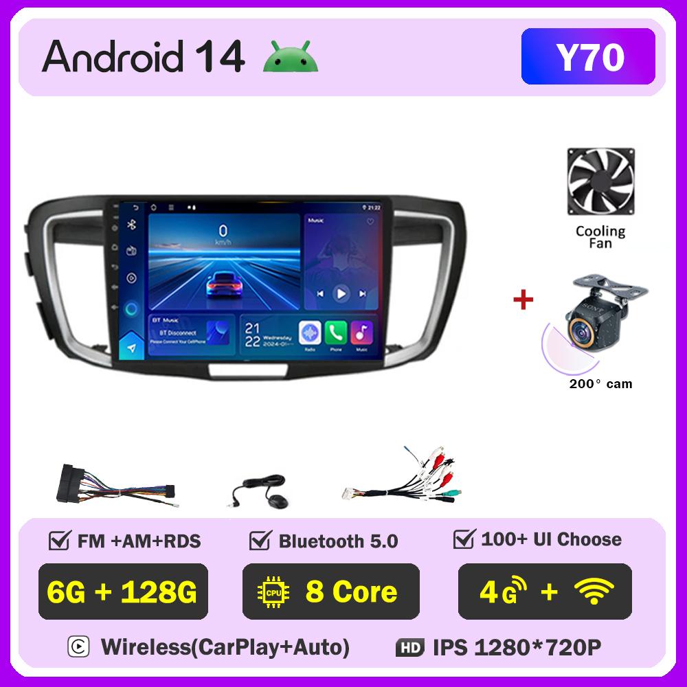 Car Multimedia Player For HondaAccord 9 2.4L 2.0L 2012-2018 Stereo Head Unit Car Radio Wireless Android Autoradio Touch Screen