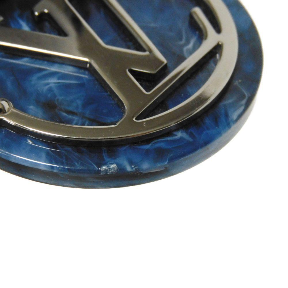 Used 12564 Portocle LV Tokens MP2721 7950 LV Signature Marble Silver Key Ring with LV Circle Blue, Men's from Japan