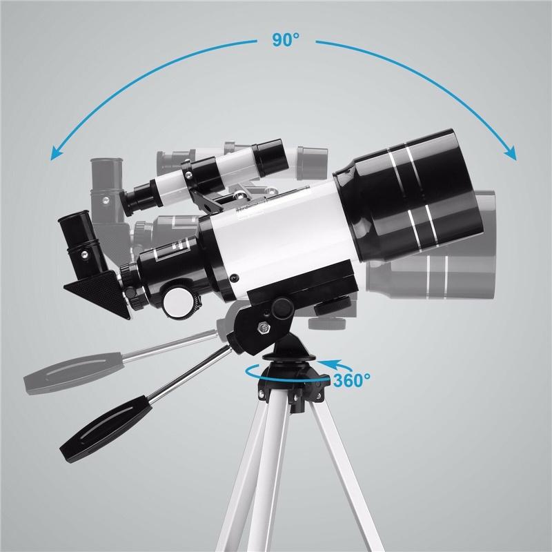 150X Refractive Space Telescope Outdoor Travel Professional Astronomical Telescope Monocular Spotting Scope w/ Tripod