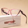 Neue transparente Katzenaugen-Lesebrille Retro-Mode Weitsichtigkeitsbrille Damen und Herren Lesebrille+1.0+1.5+2.0+3.0+3.5+4.0