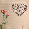Järnväggkonst Hjärta Metallskulptur Heminredning för Sovrum Kök Vardagsrum