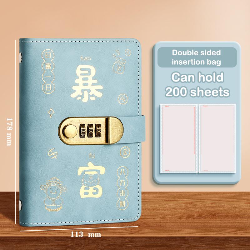 200 Envelopes Money Saving Challenge With Password Lock Save Money Pu Money Collection Book Large Capacity Portable