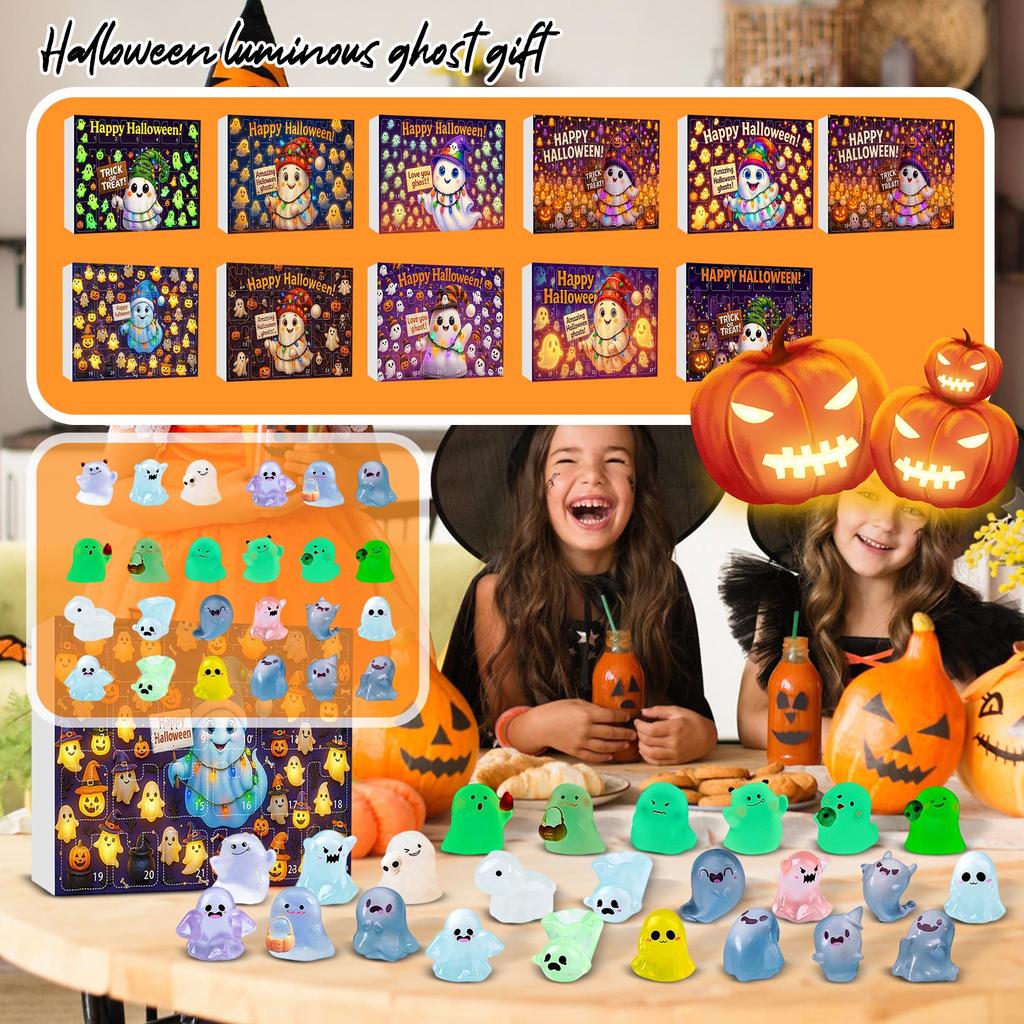 3D, 24pc Draw Halloween Glowing Gifts, Countdown Calendar