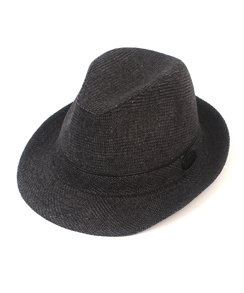 Yunibeosyeolkemiseuteuli Bu Glencheck Piping Charcoal Fedora Fedora
