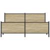 Metal Bed Frame without Mattress Sonoma Oak Finish 193 x 203 cm