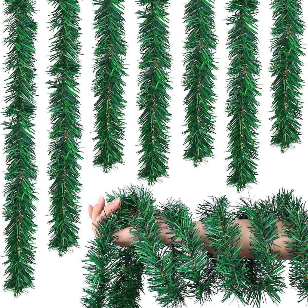 Simulation Pine Needle Rattan Christmas Decorations, Christmas Tree Ring Accessories Venue Decoration