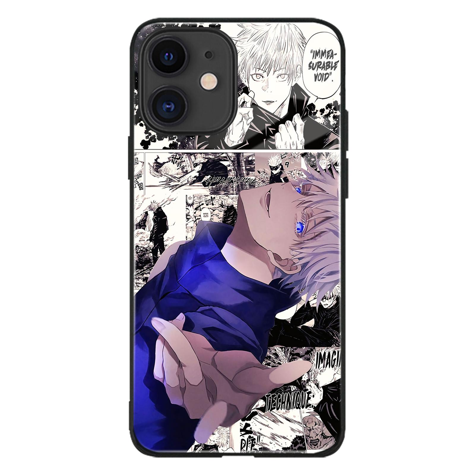 

Глянцевый стеклянный чехол для телефона Jujutsu Kaisen Gojo Satoru Geto Anime SE 6s 7 8 Plus X Xr Xs 11 12 13 Mini Pro Max Samsung iPhone XR&Glossy Glass Case
