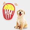 Interactive Pet Toys Thickened Oxford Cloth Bite Resistant Squeaky Dog Chew Toys with Sound Food Shapes Burger Pizza Popcorn for Teeth Cleaning Play