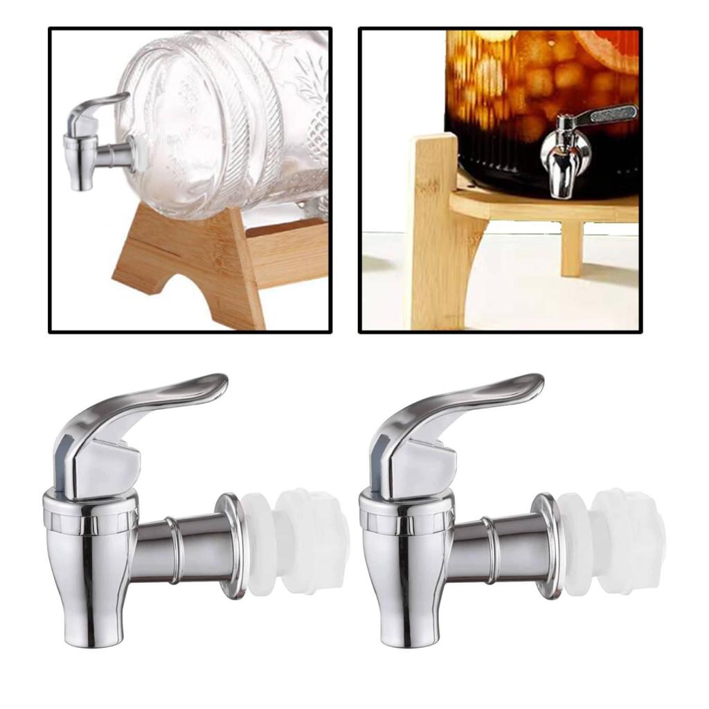 2Pcs Drink Dispenser Faucet Water Jug Spout Reusable Beverage Spigot for Fridge Dining