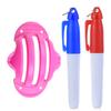 Golf Ball Line Three Line Marking Alignment Push Rod Tool With 2 Golf Ball Marking Pens Golf Marking Accessories