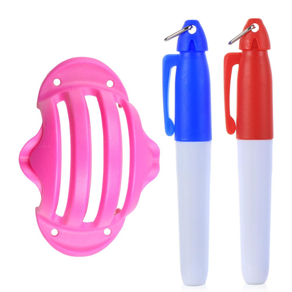 Golf Ball Line Three Line Marking Alignment Push Rod Tool With 2 Golf Ball Marking Pens Golf Marking Accessories