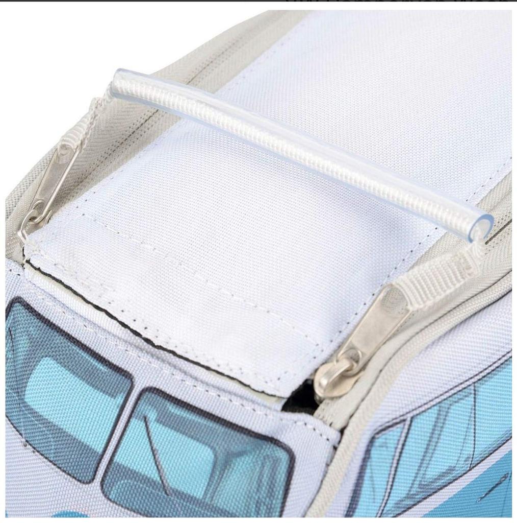 Licensed Volkswagen Volkswagen Camping Van Print Pouch Large Capacity Pen Case 30cm Unisex [Officially Product] (Blue) [Used]