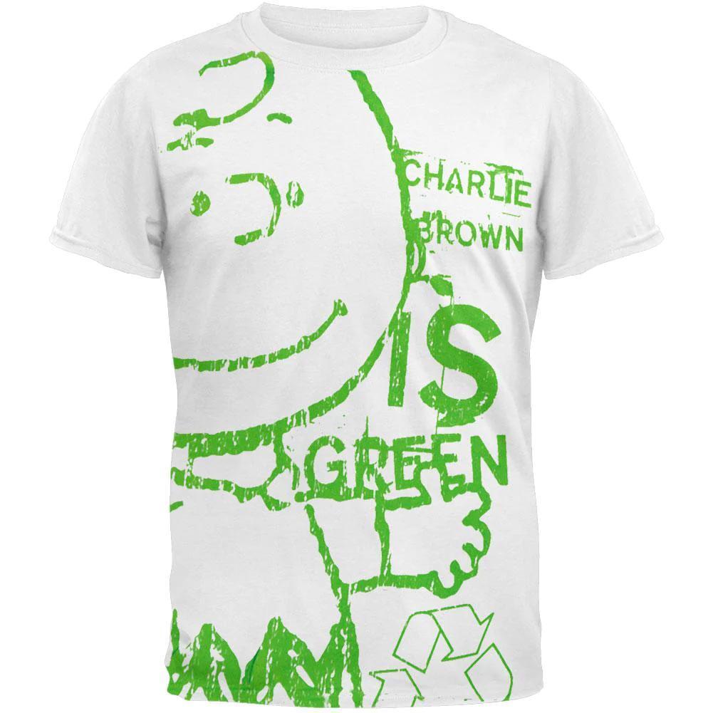 Peanuts AOP T-shirt Charlie Brown is Green Recycle Shirt S