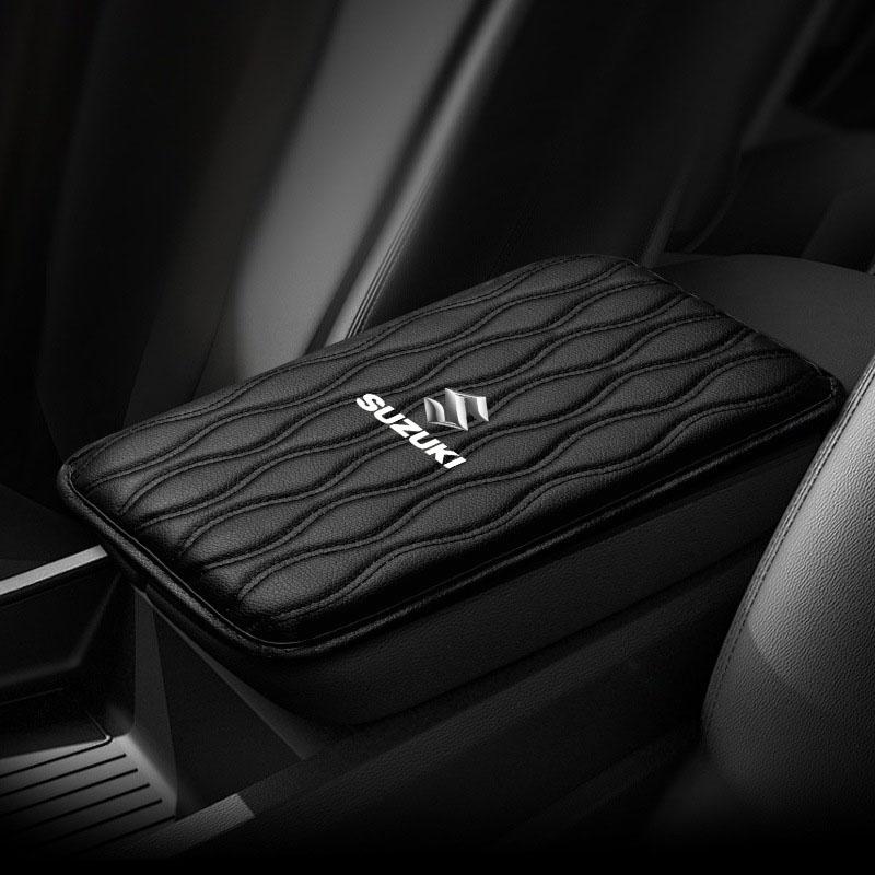 Läder Auto Armstödskydd Skyddande Vattentätt Handkudde Bilstyling för Suzuki Grand Swift Jimny Vitara Baleno IGNIS SX4 XL-7 GW250 Tillbehör