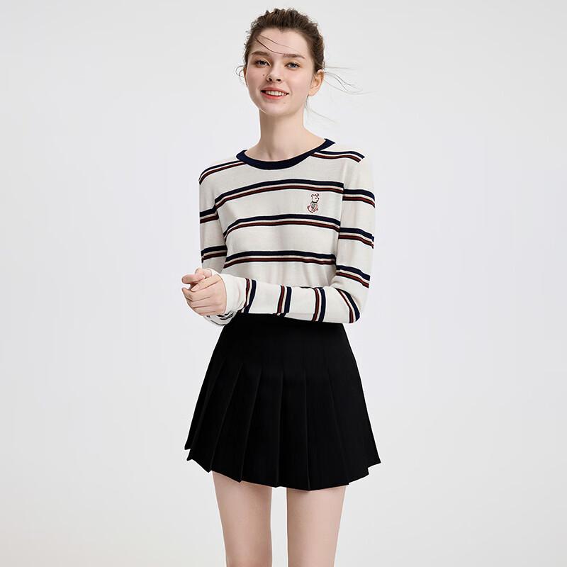 Navigare Women's Lightweight Striped Knit Sweater