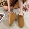 Fashion New Snow Boot Style Short Mini Winter Sheepskin Boots Women Waterproof Natural Wool Ankle Boots Fur Lined Ankle Warm Flat Shoes
