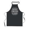 Kitchen Apron - Béatrice Legend Goddess - Black - Breton Print - Washable Durable Cotton