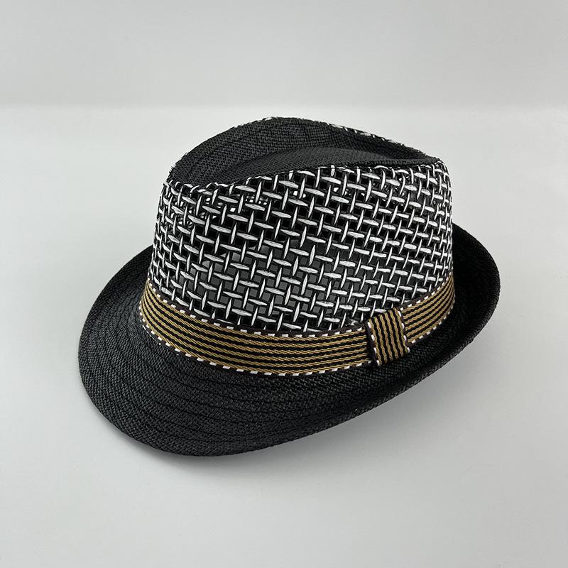 Kinder-Fedora für Frühling & Sommer: Strohhut für Jungen & Mädchen, Sonnenschutz, Reise- & Strandbekleidung, Britischer Stil.