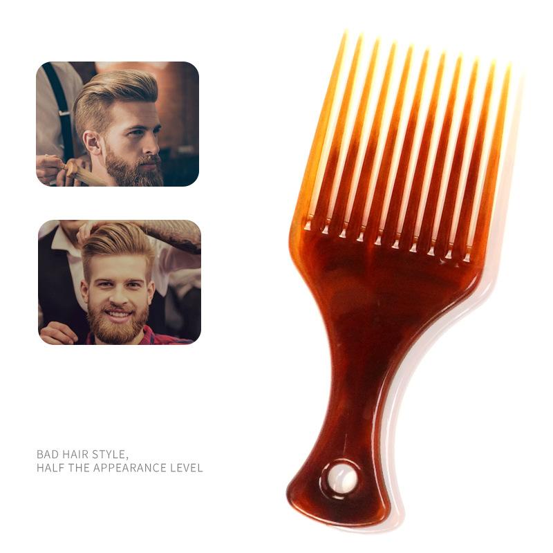 Wide Teeth Brush Pick Comb Fork Hairbrush Insert Hair Pick Comb Plastic Combs for Curly Afro Hair Styling Tools for Women Men