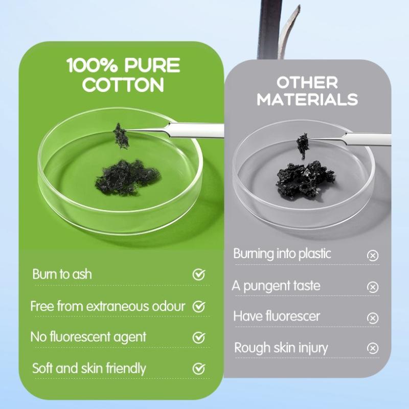 Avocado Portable Cotton 100PIECES Gentle Makeup Remover Pure Cotton Cosmetic Towel