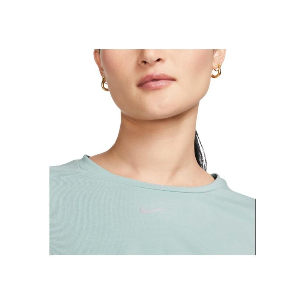 Nike Dri-FIT One Luxe Solid Logo Twist Dry Short Sleeve T-Shirt Women Tops Mineral DD4922-309