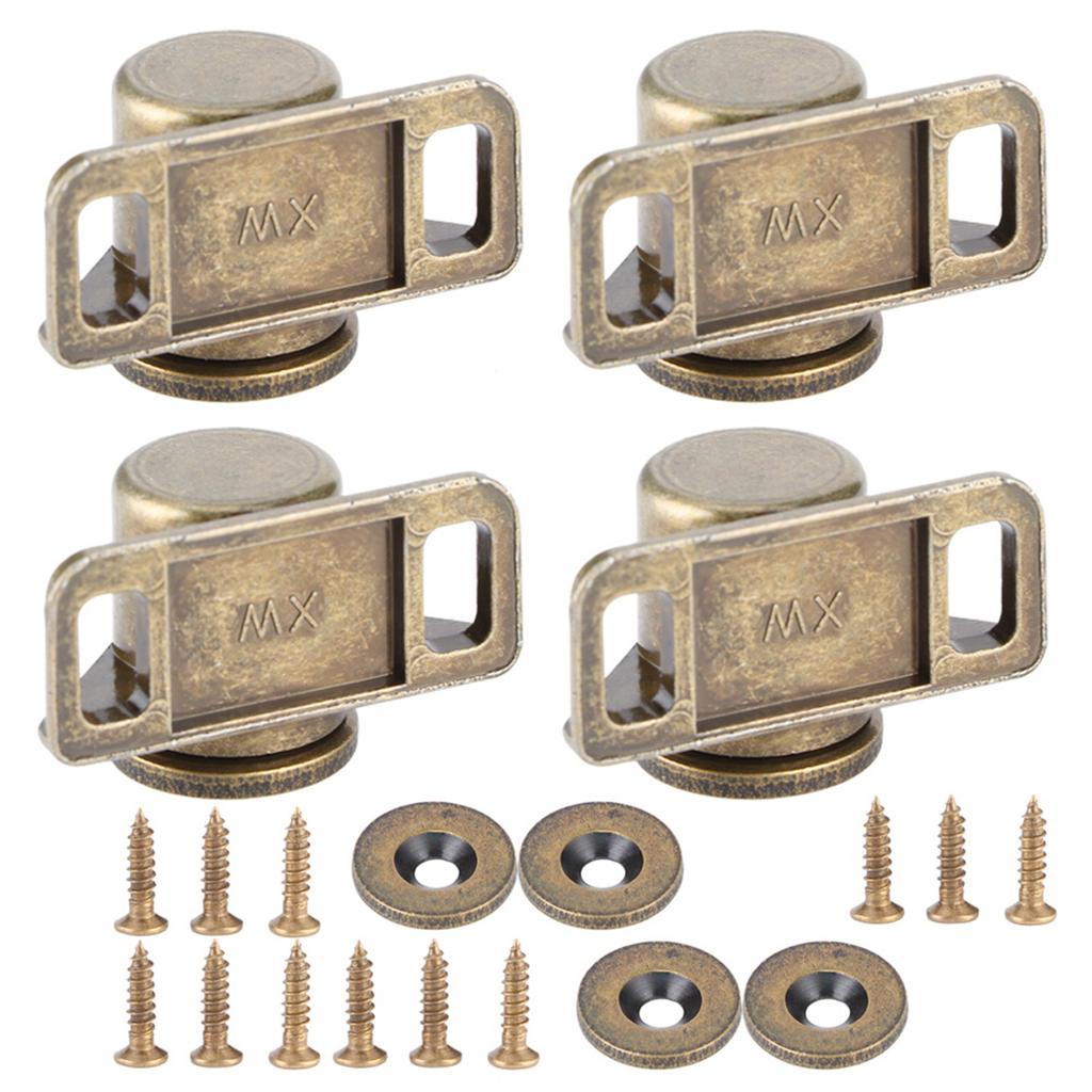4 Stück Vintage Zinklegierung Magnetische Türfeststeller Beschläge Schrank Schrankzubehör Grün