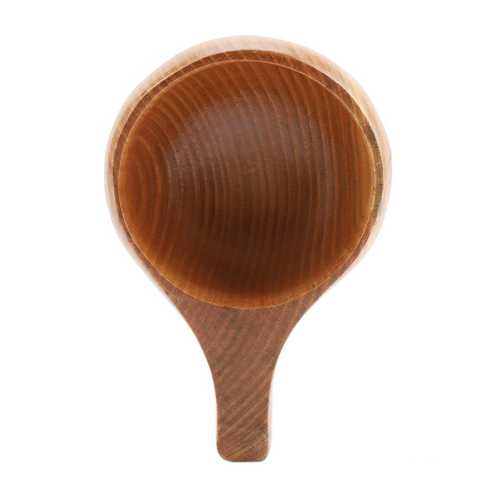 Hölzerne Kaffeetasse Tragbare Outdoor Holz Trinktasse mit Henkel für Bar Restaurant Café Hotel Heim- und Reisegebrauch