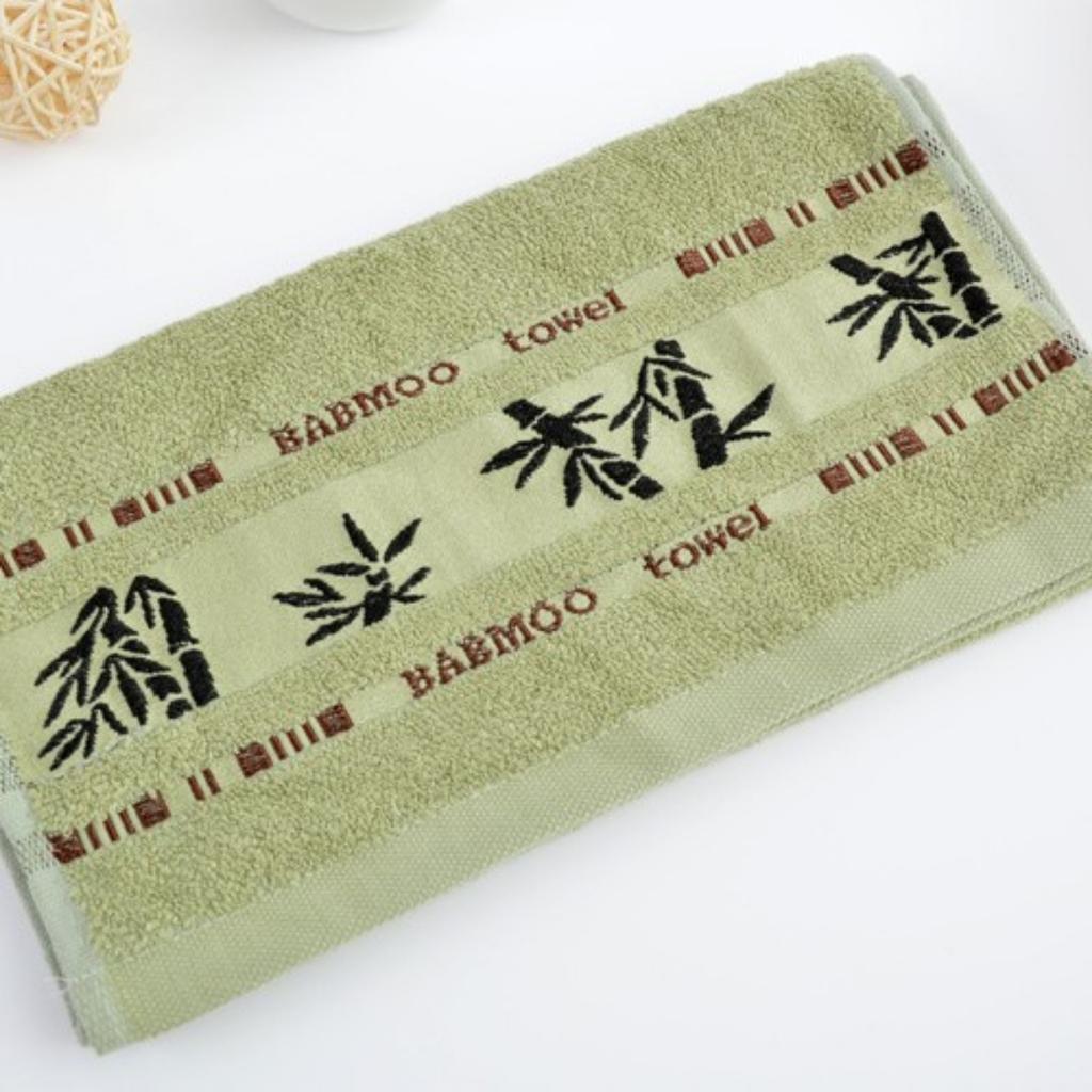 1 Pcs Bamboo Fiber Towel Set with Embroidered Bamboo Pattern, Quick-Dry and Super Soft, Ideal for Home Bathroom Use, Contemporary Style, Space Theme