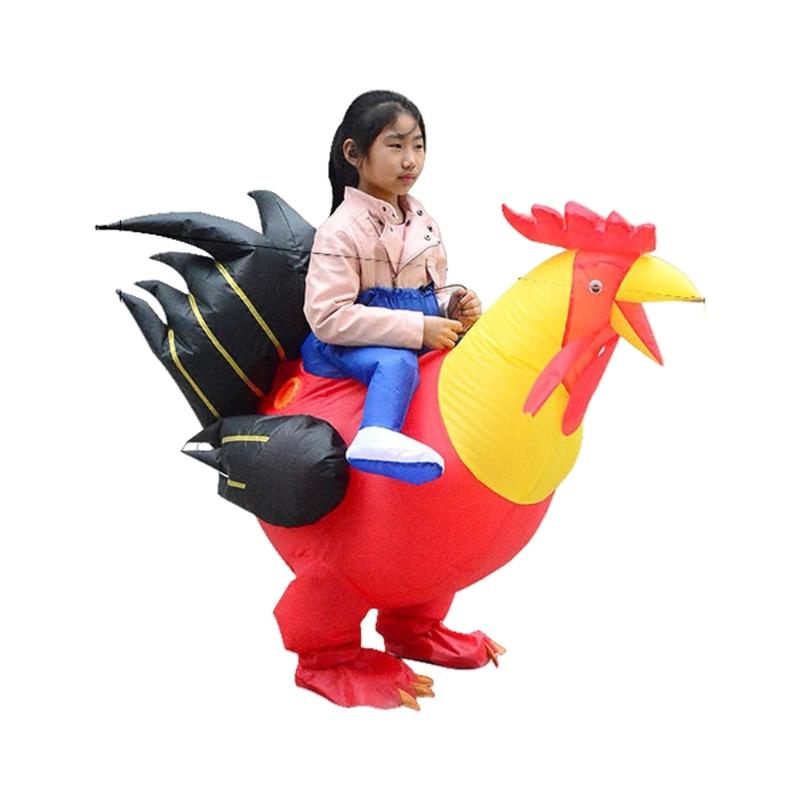 Inflatable Horse Costume Rooster Fancy Dress Costume Inflatable Halloween Animal Outfit Auldt Kid Fancy Dress Costume