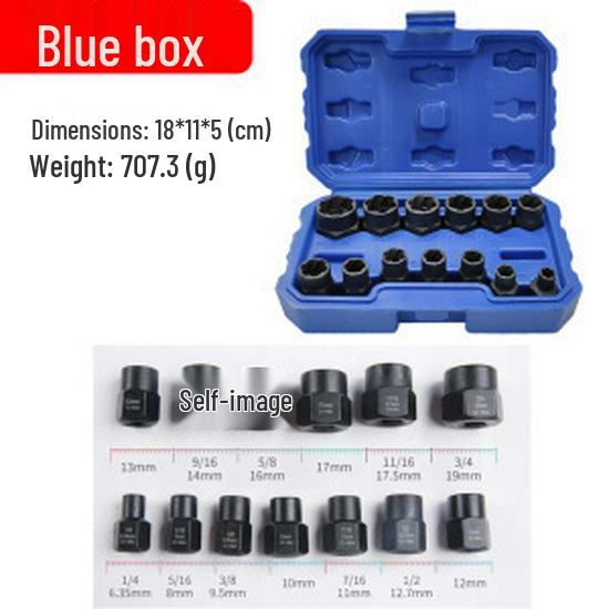 26-Piece Damaged Nut & Screw Extractor Tool Set - Chrome Molybdenum Steel