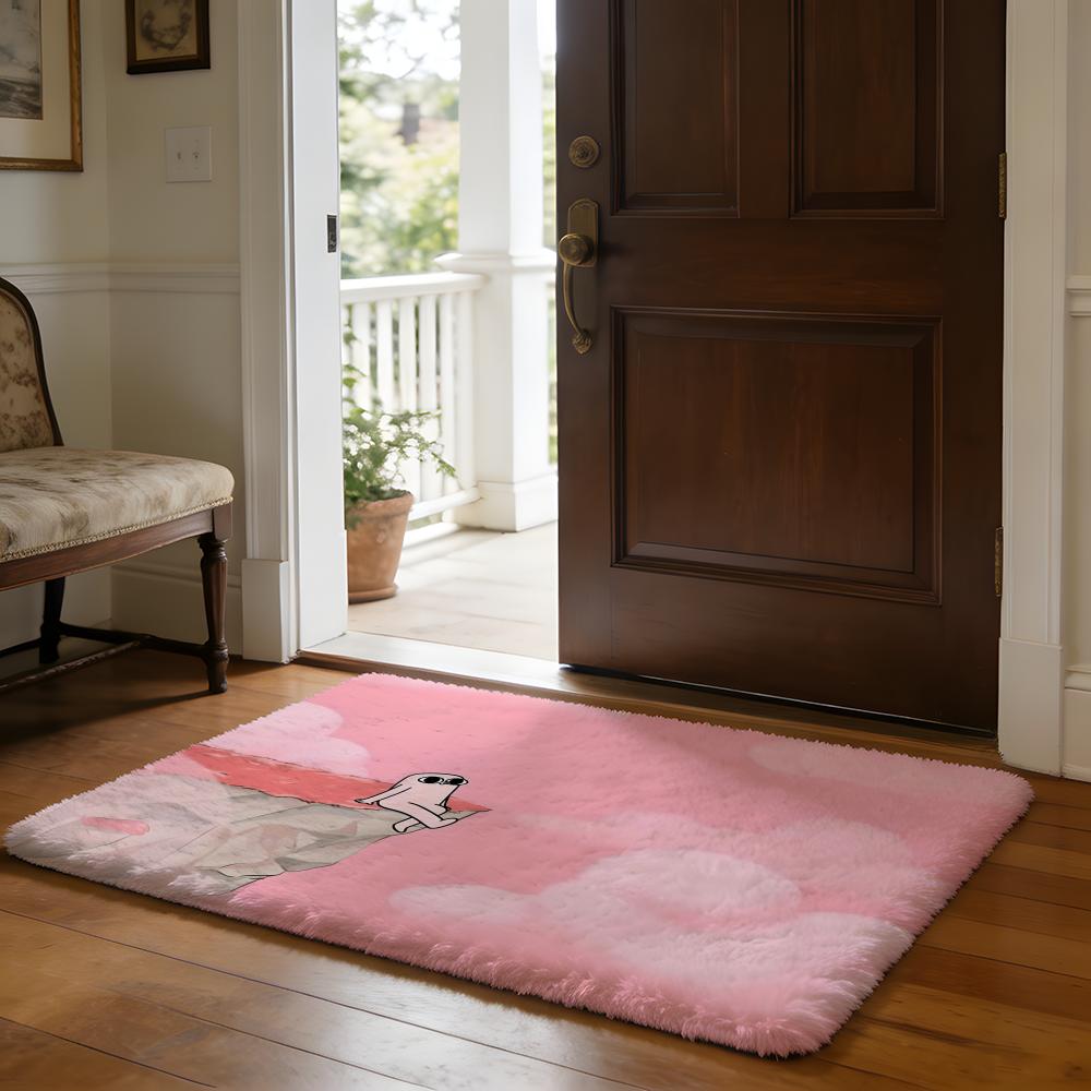 Anime Cute KketnipzS Floor Mat Soft Flannel Absorbent Mat Non-Slip Rug Home Bedroom Bathroom