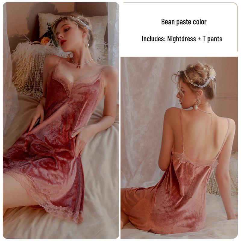 

Женская кружевная ночная сорочка-майка Meishilan – Сексуальная, тонкая, пижама из ледяного шелка для весны и лета XL